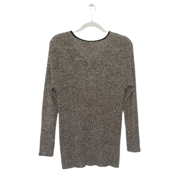 Eileen Fisher Womens Organic Cotton and Linen V-Neck Long Hi Low Sweater. - Picture 3 of 9